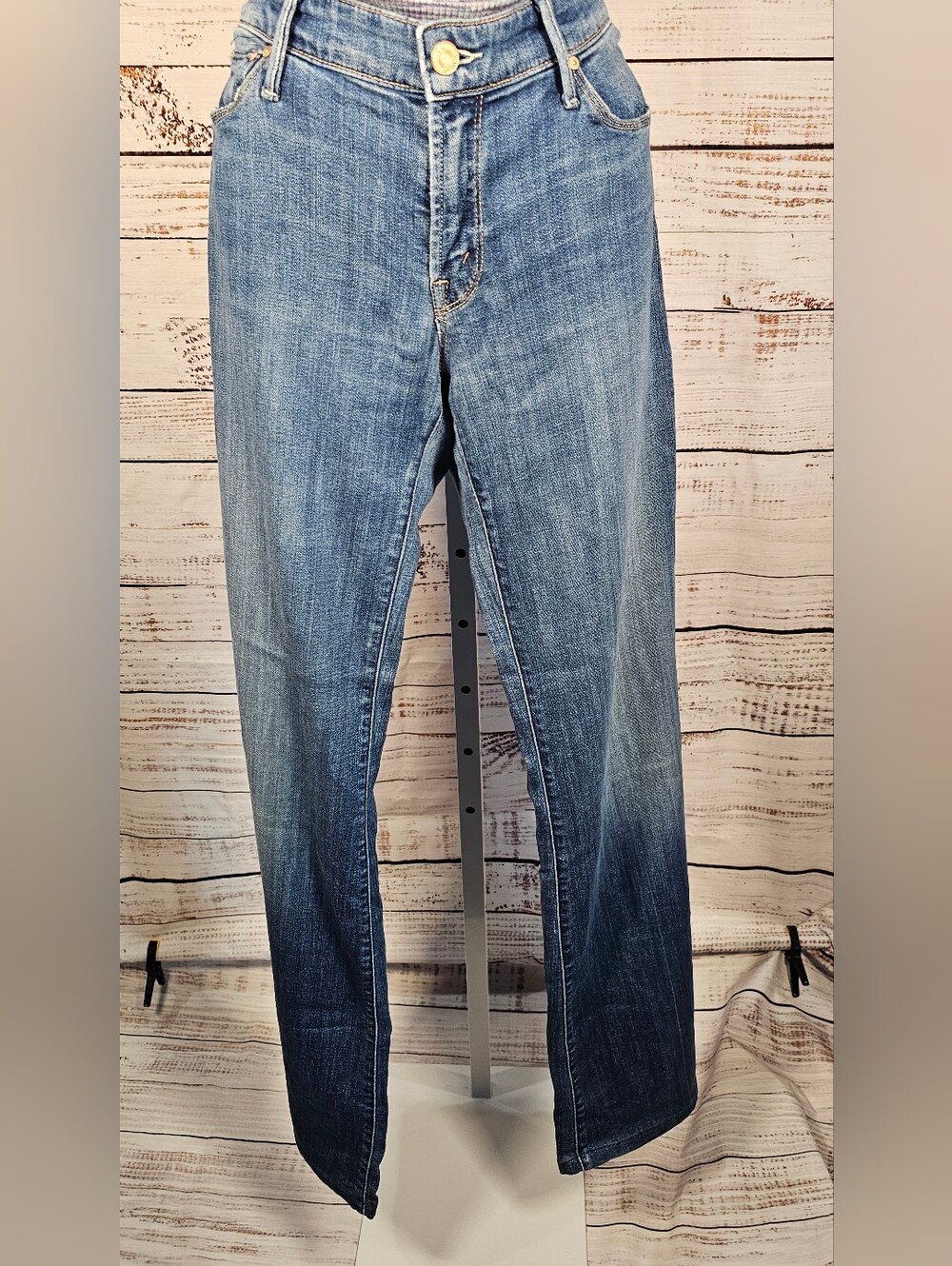 MOTHER The Wilder Low Rise Super Flare Jeans Size 31 Medium Kitty Y2K